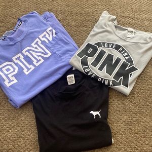 Bundle of 3 women’s Victoria secret pink shits